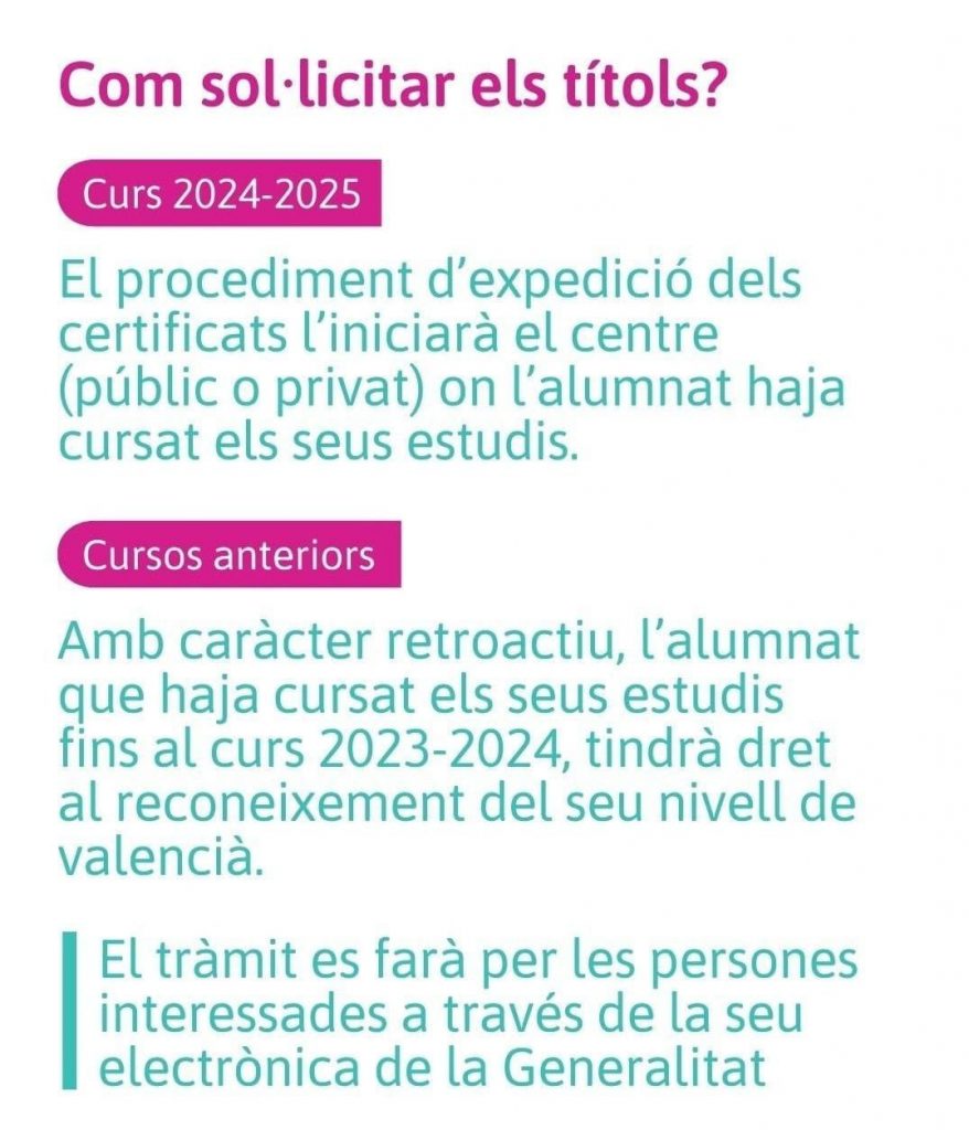 Solicitud De Expedición Del Certificado Del Nivel De Valenciano (A2, B1 ...