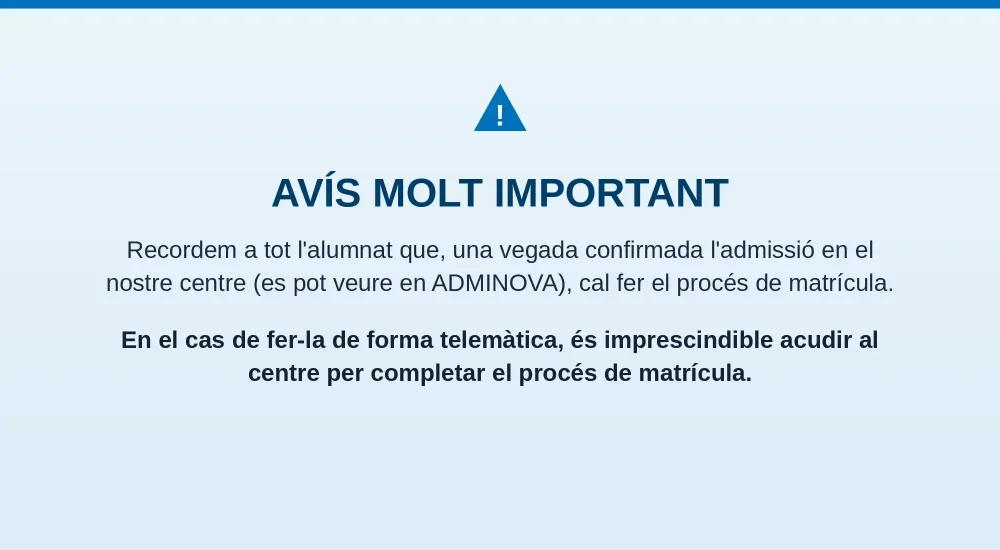 Avís molt important