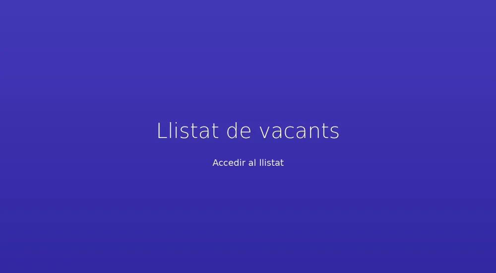 Llistat de vacants