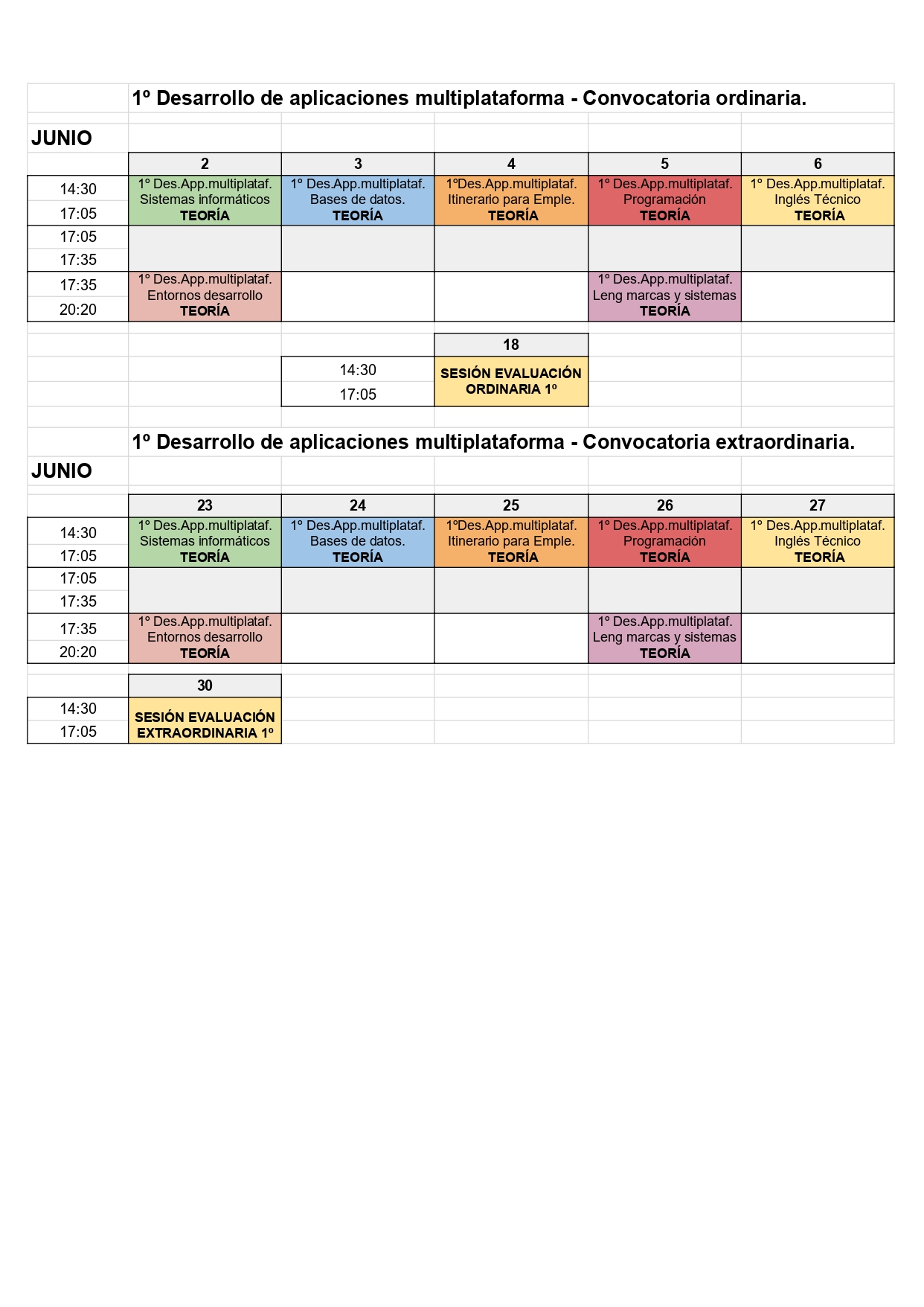 Horarios evaluaciones 24-25 - 1º CFGS Informática (3)_page-0001