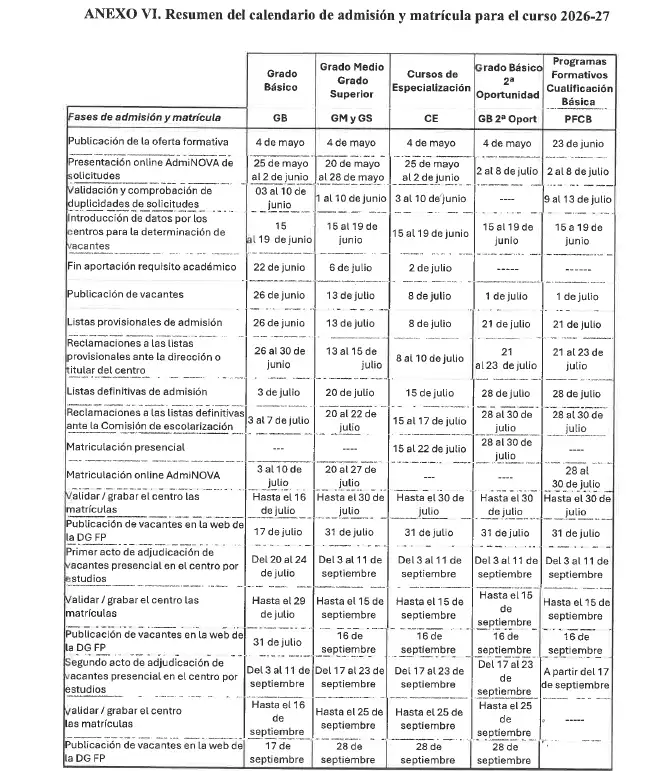 CALENDARIO CICLOS 25-26