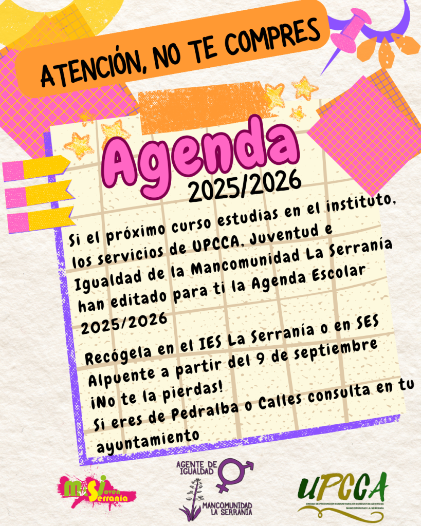 IES SERRANÍA + SES ALPUENTE. Recoge tu agenda 202526.