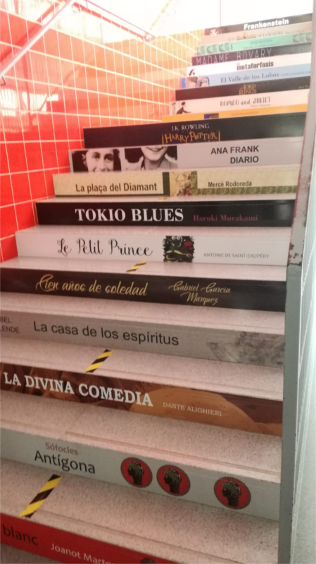 Decorated stairs