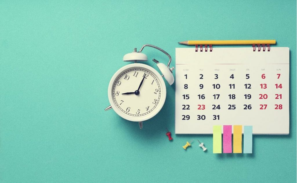 Calendario actividades profesorado inicio curso