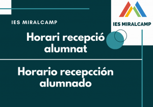 Horari recepció alumnat