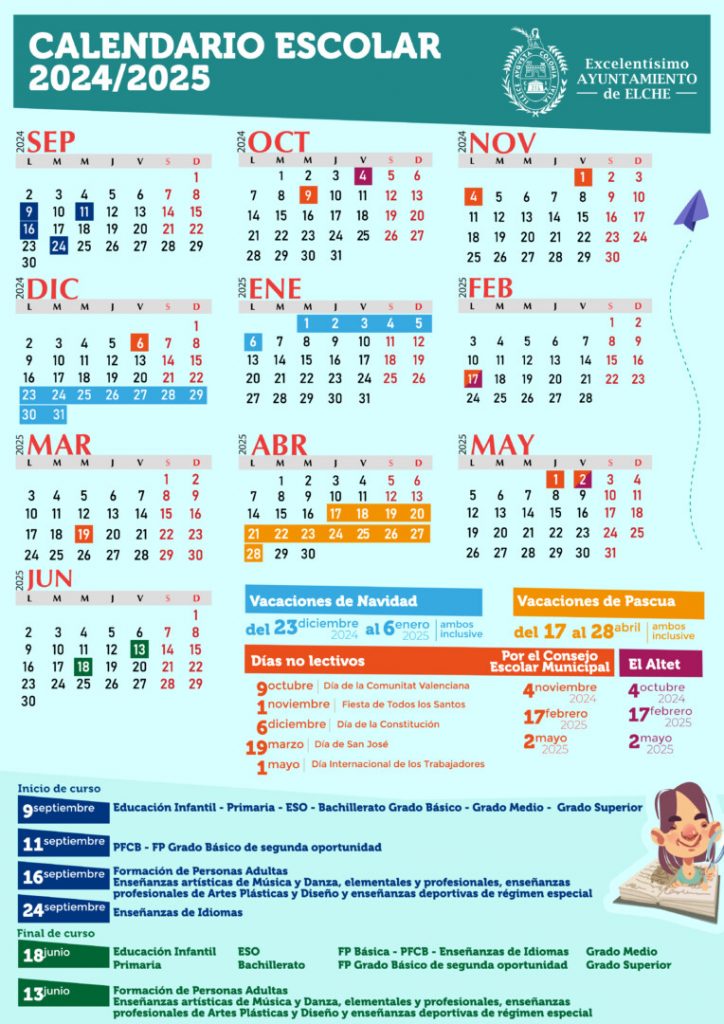 Calendario escolar 24/25