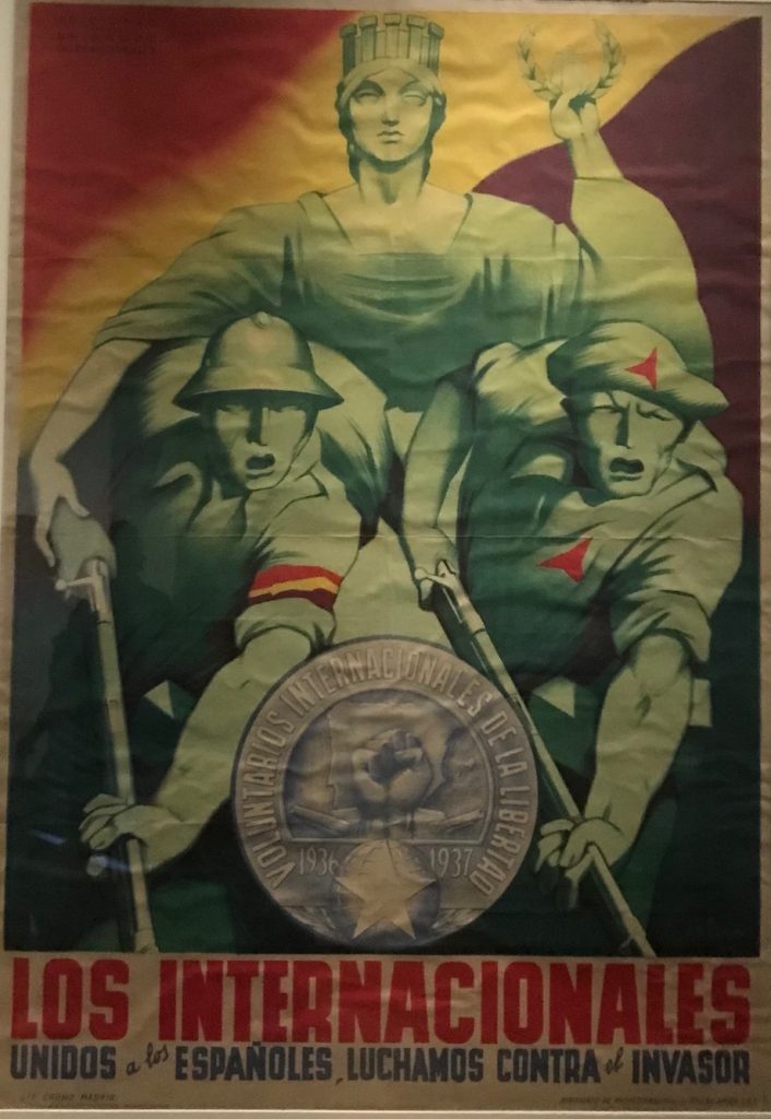 Announcing poster Spanish civil war