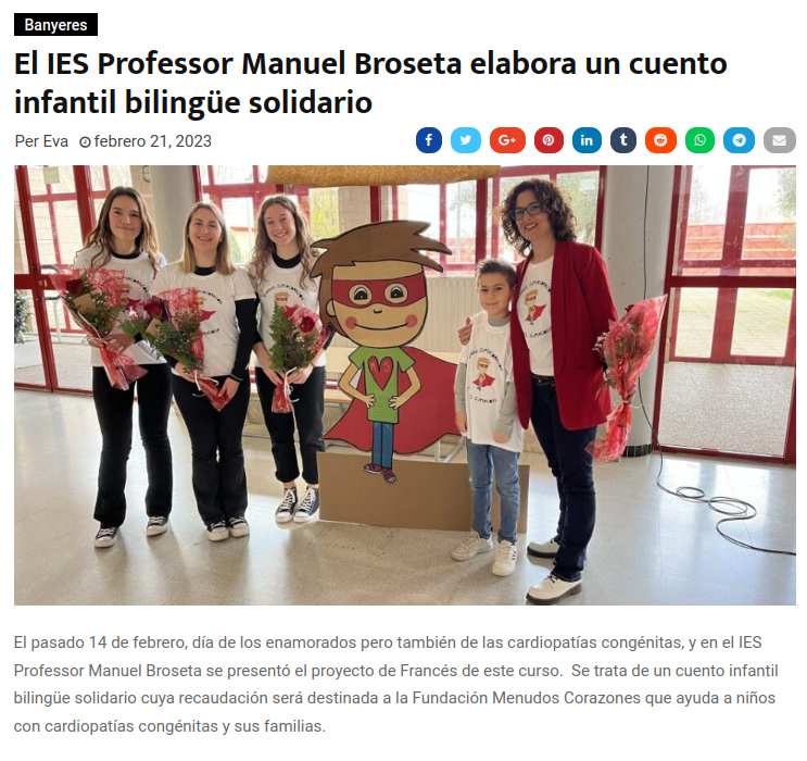 Reportatge Intercomarcal: Un conte solidari.