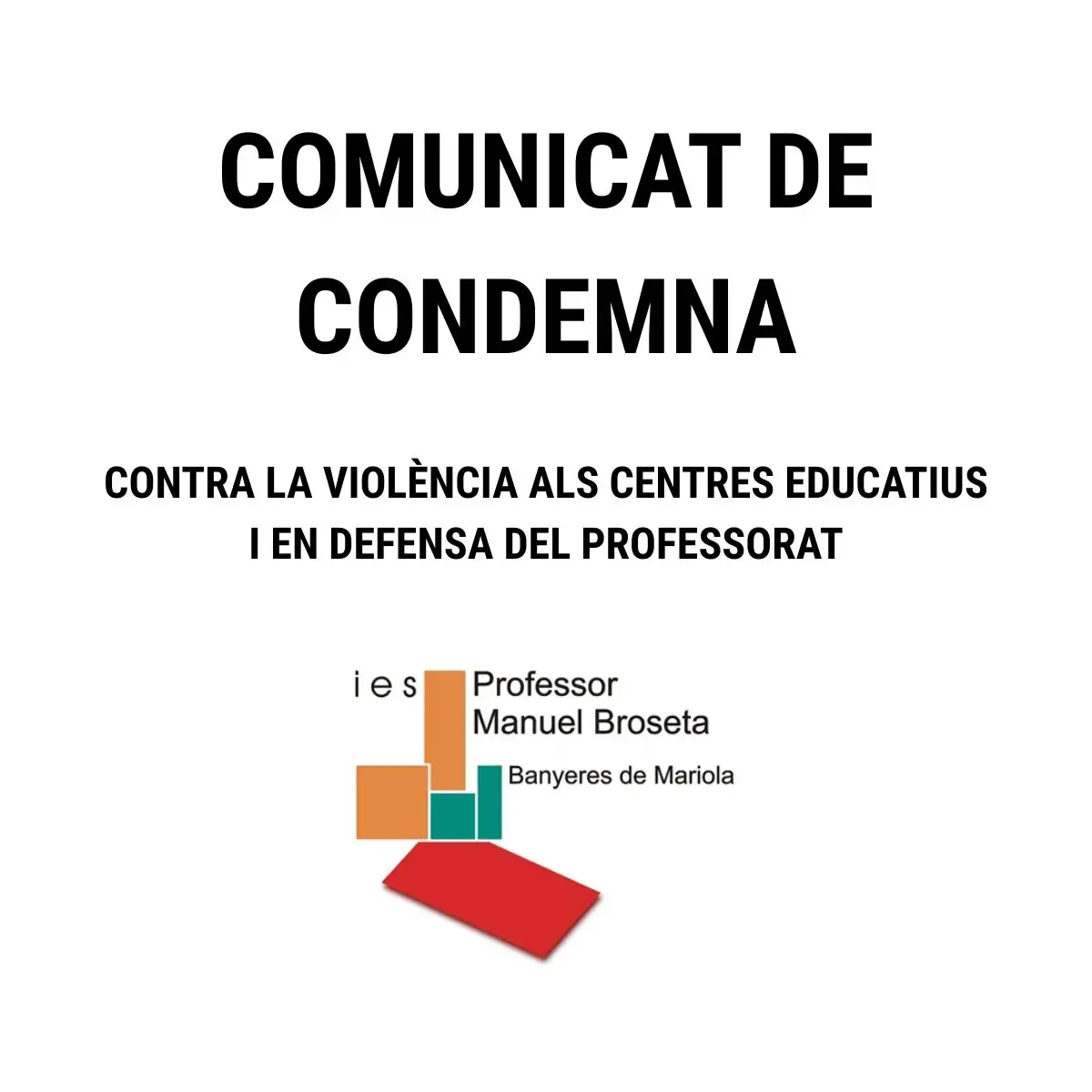 COMUNICAT DE CONDEMNA