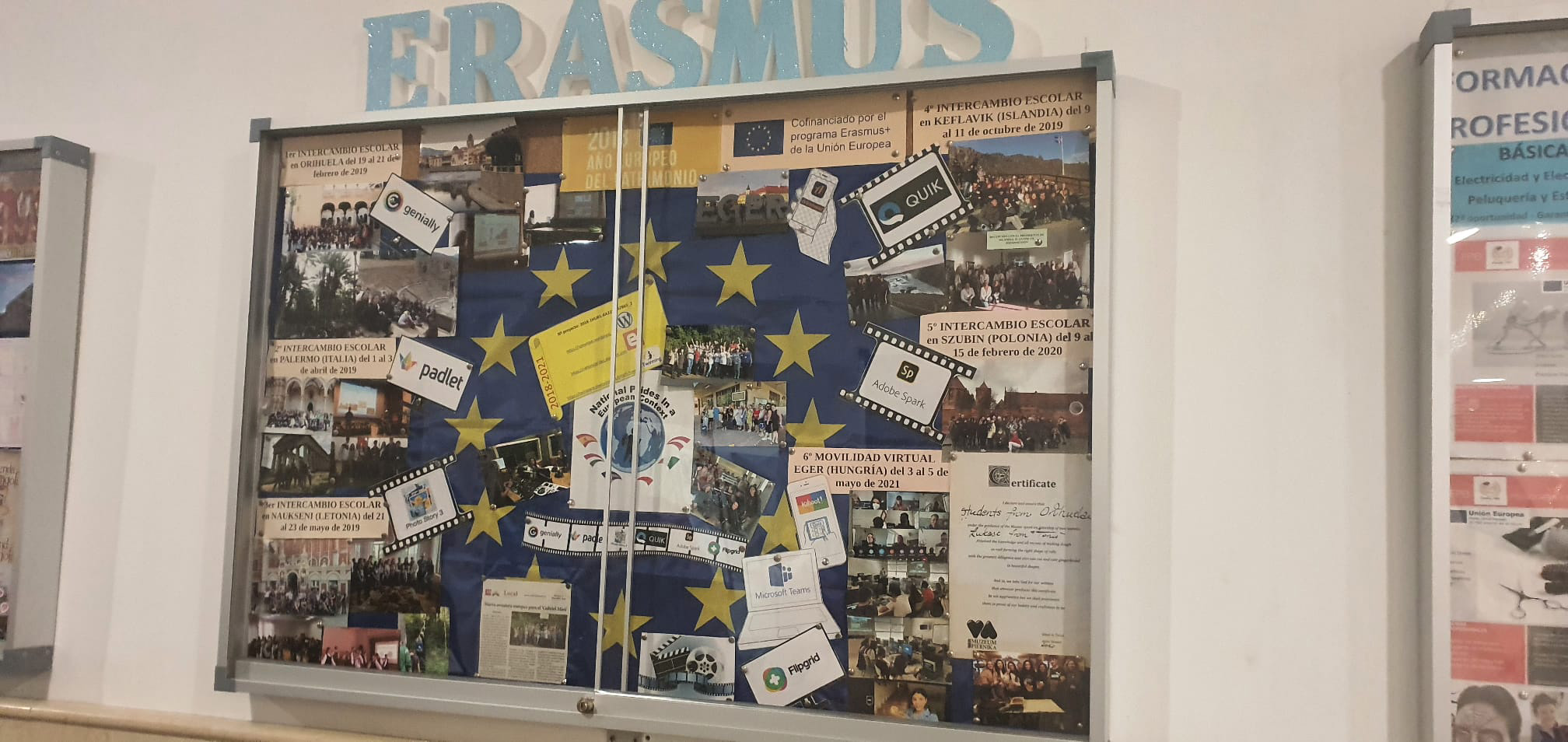 Panel informativo del programa Erasmus+