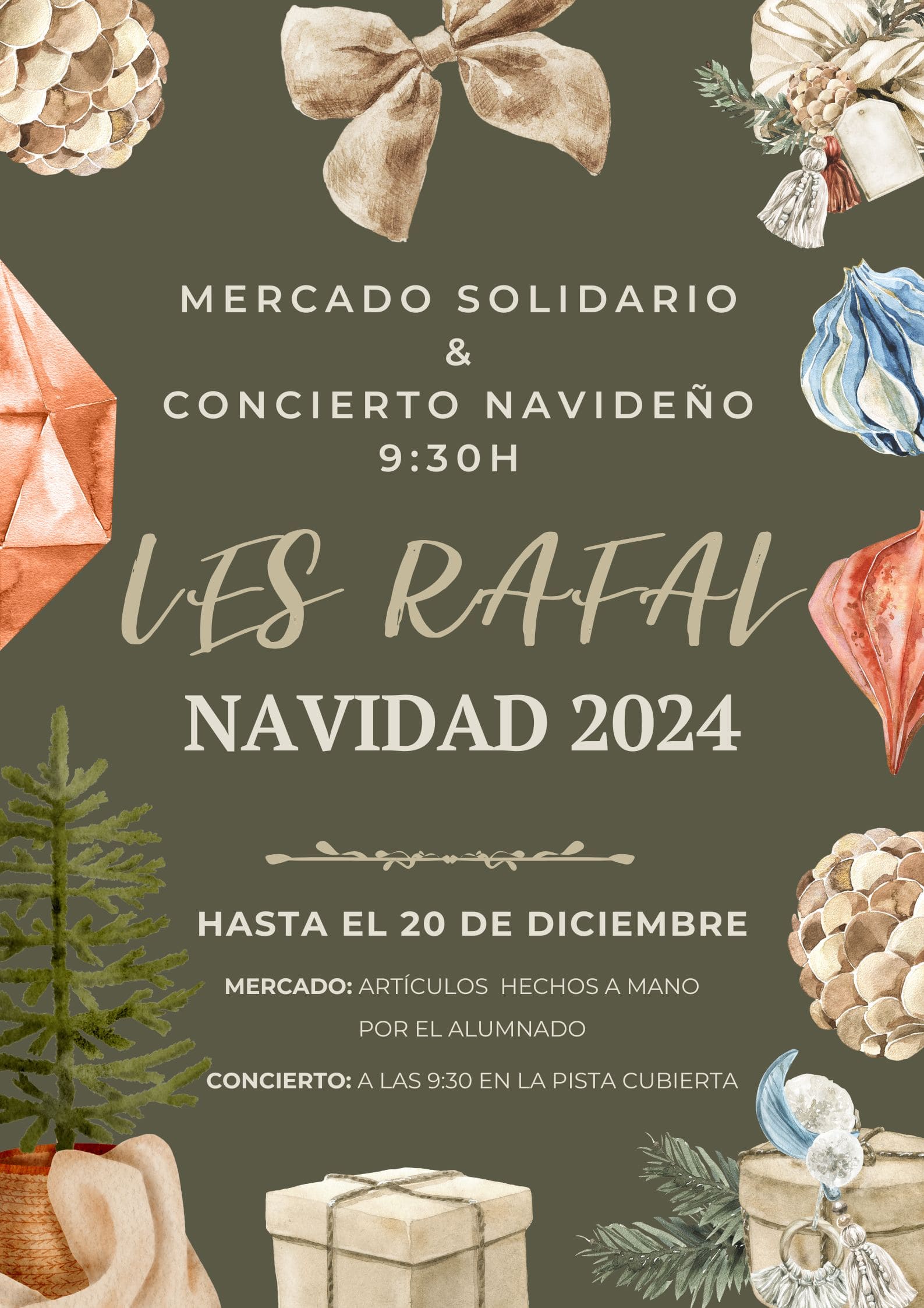 Cartel mercado y concierto navideño IES RAFAL (1)