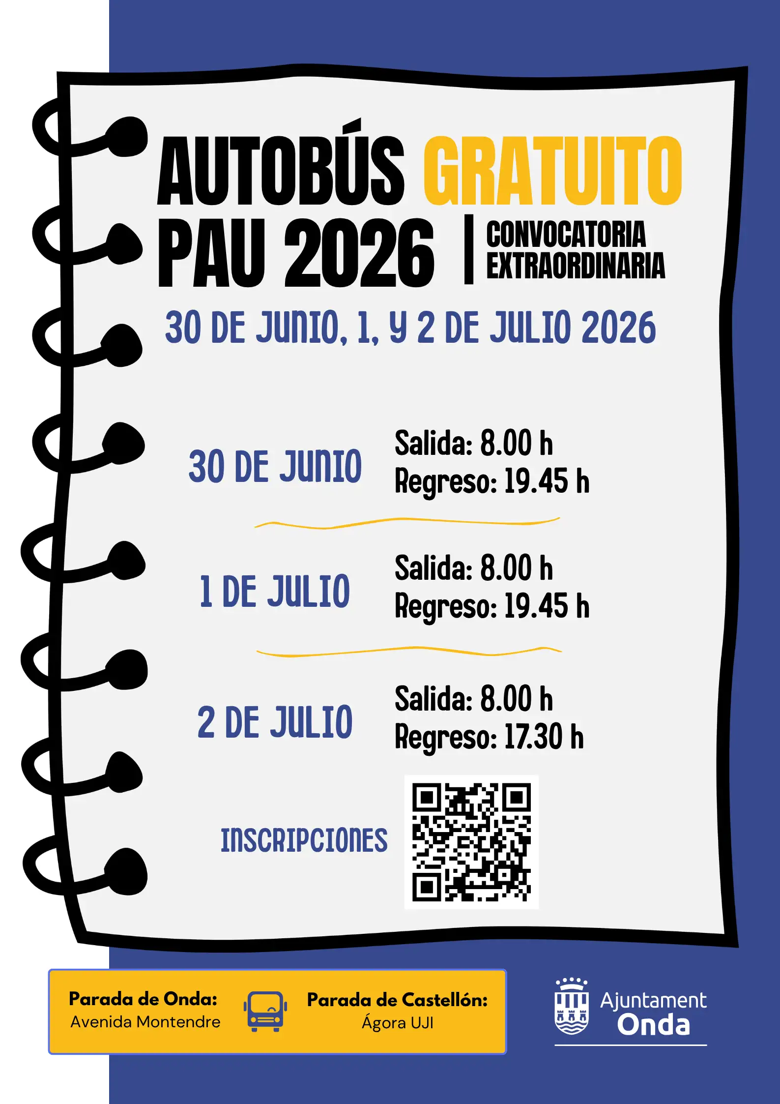 Autobús Gratuito Ebau 2026
