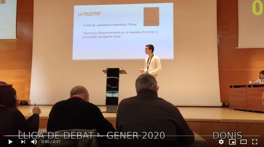 Lliga debat 2020 Donís Albeldo