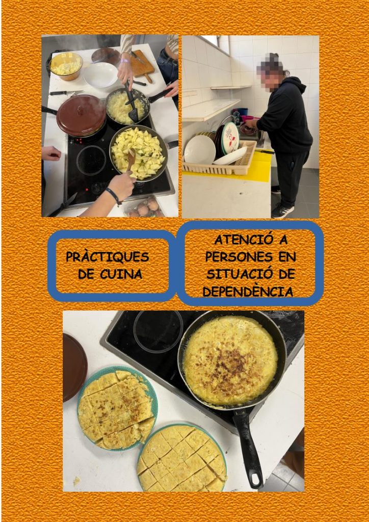 Fotos de pràctiques de cuina del cicle formatiu