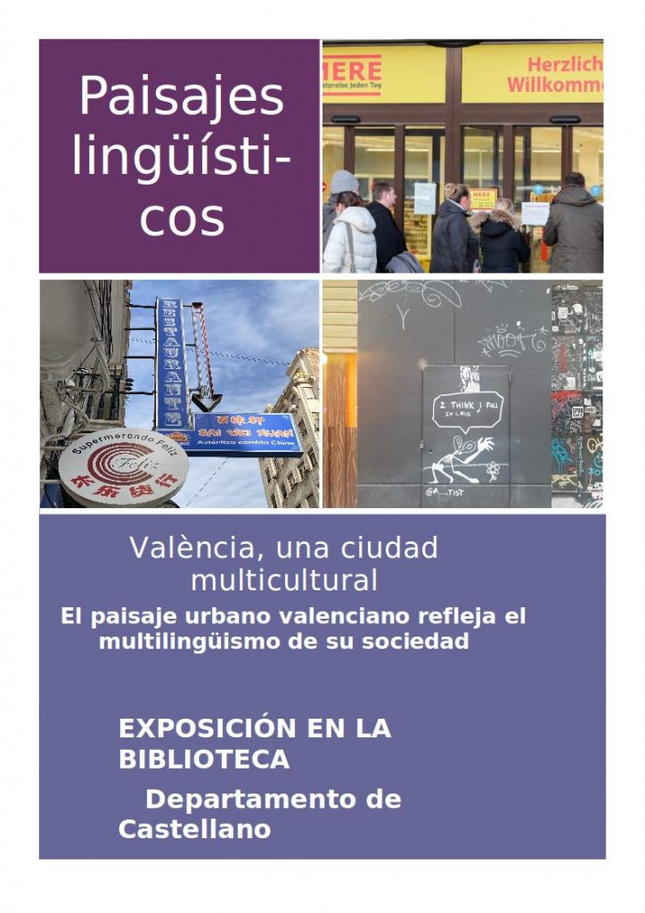 cartel de la exposición paisajes linguísticos