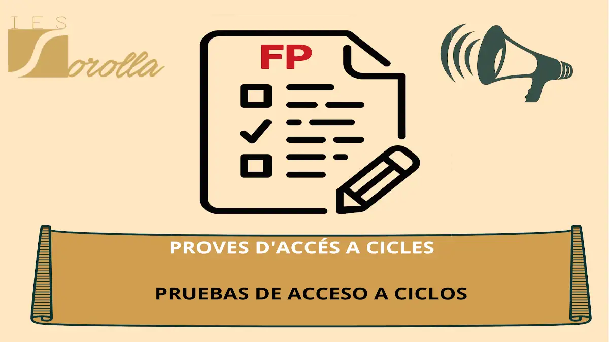 IMAGEN ENLACE A INFORMACIÓN SOBRE LA PRUEBAS DE ACCESO A CICLOS FORMATIVOS