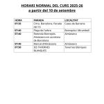 horari normal curs
