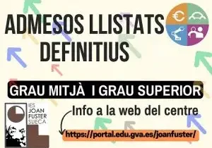 Cartell definitius admissons 25-26 wev