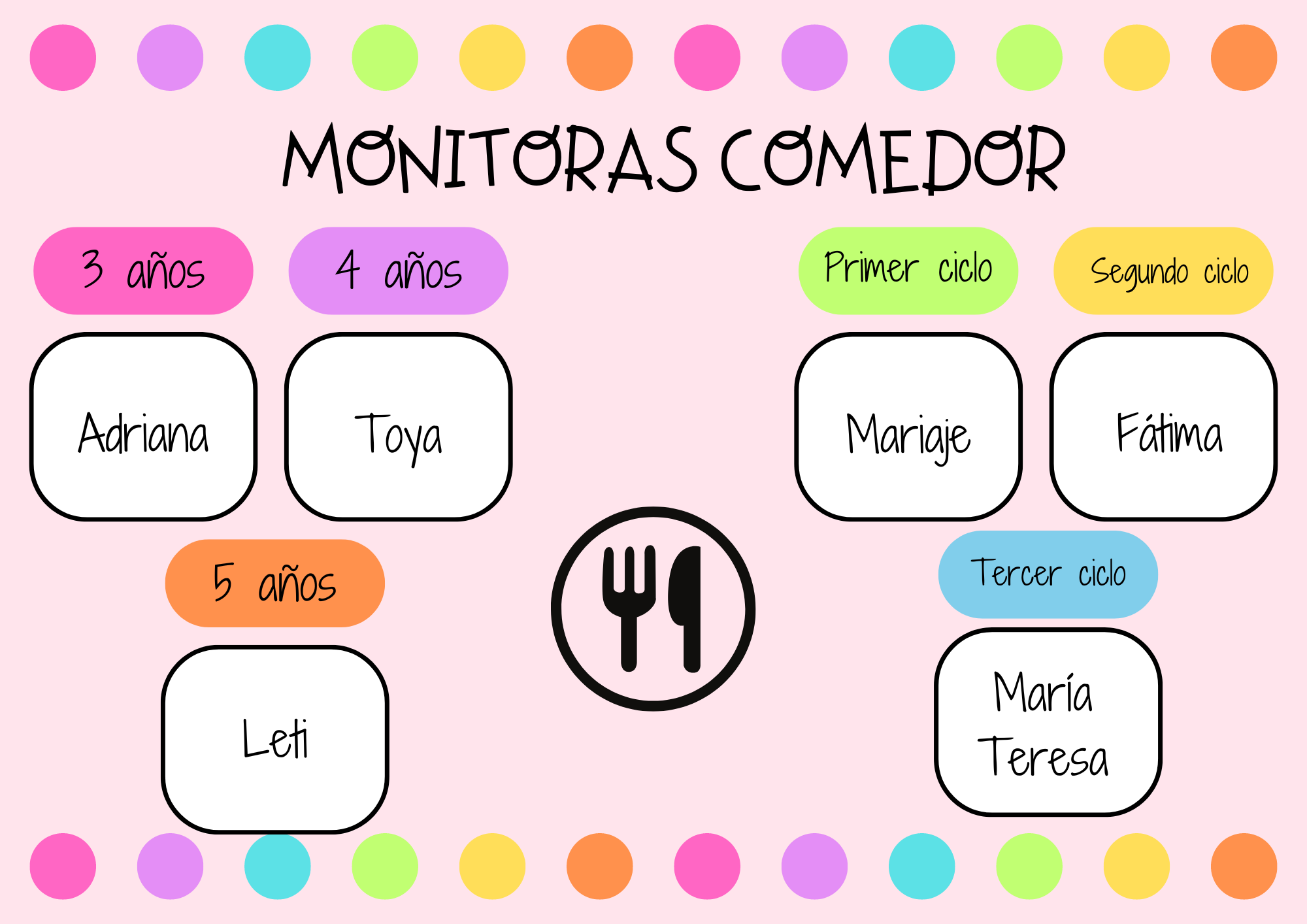 MONITORAS COMEDOR