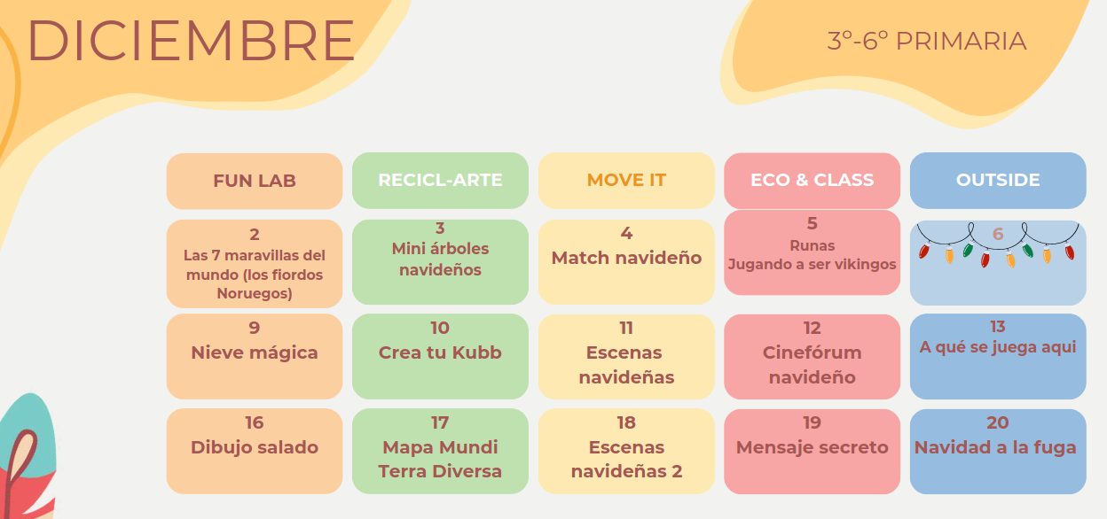 DICIEMBRE DE 3º A 6º