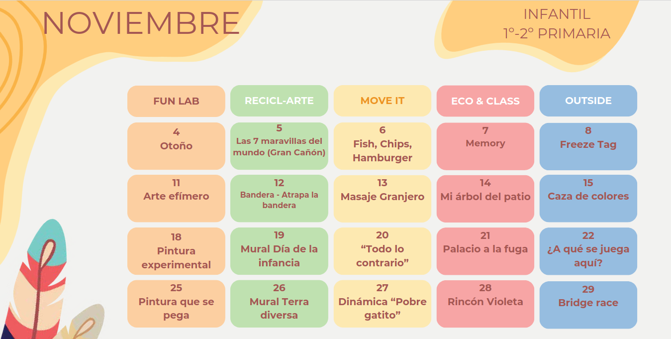 NOVIEMBRE EXTRAESCOLARES