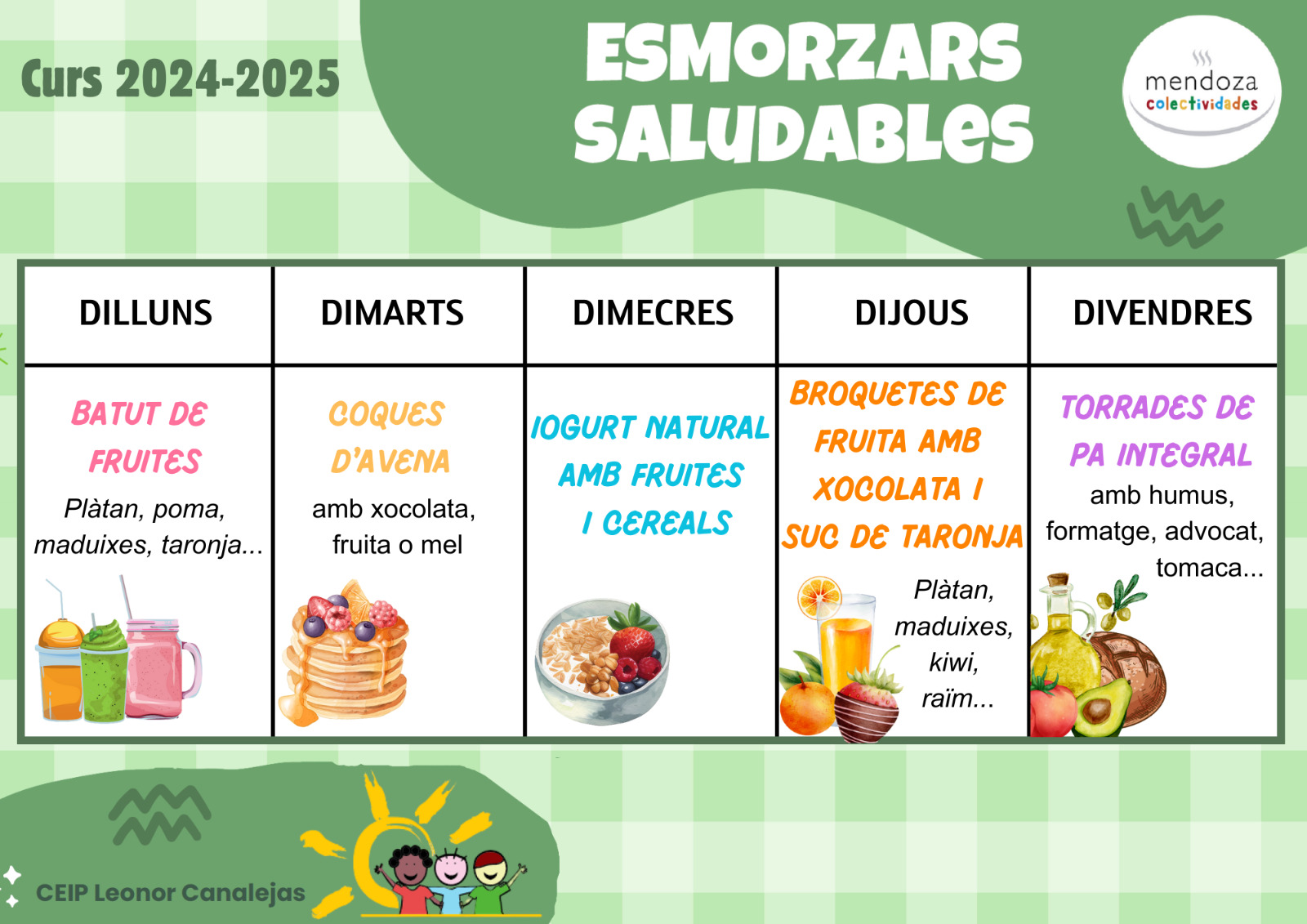 MENÚ ESMORZARS SALUDABLES