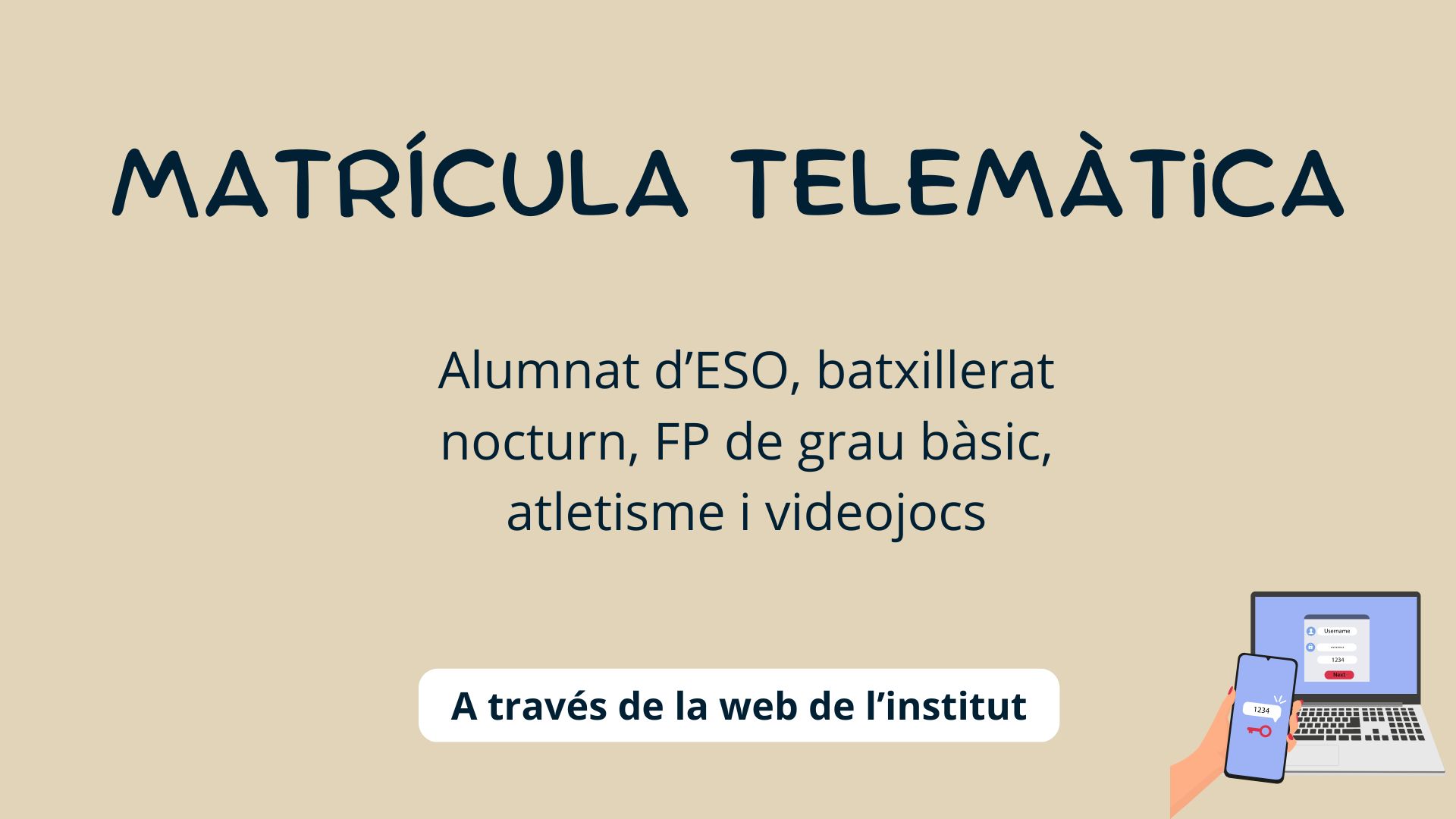 Matrícula telemàtica web institut