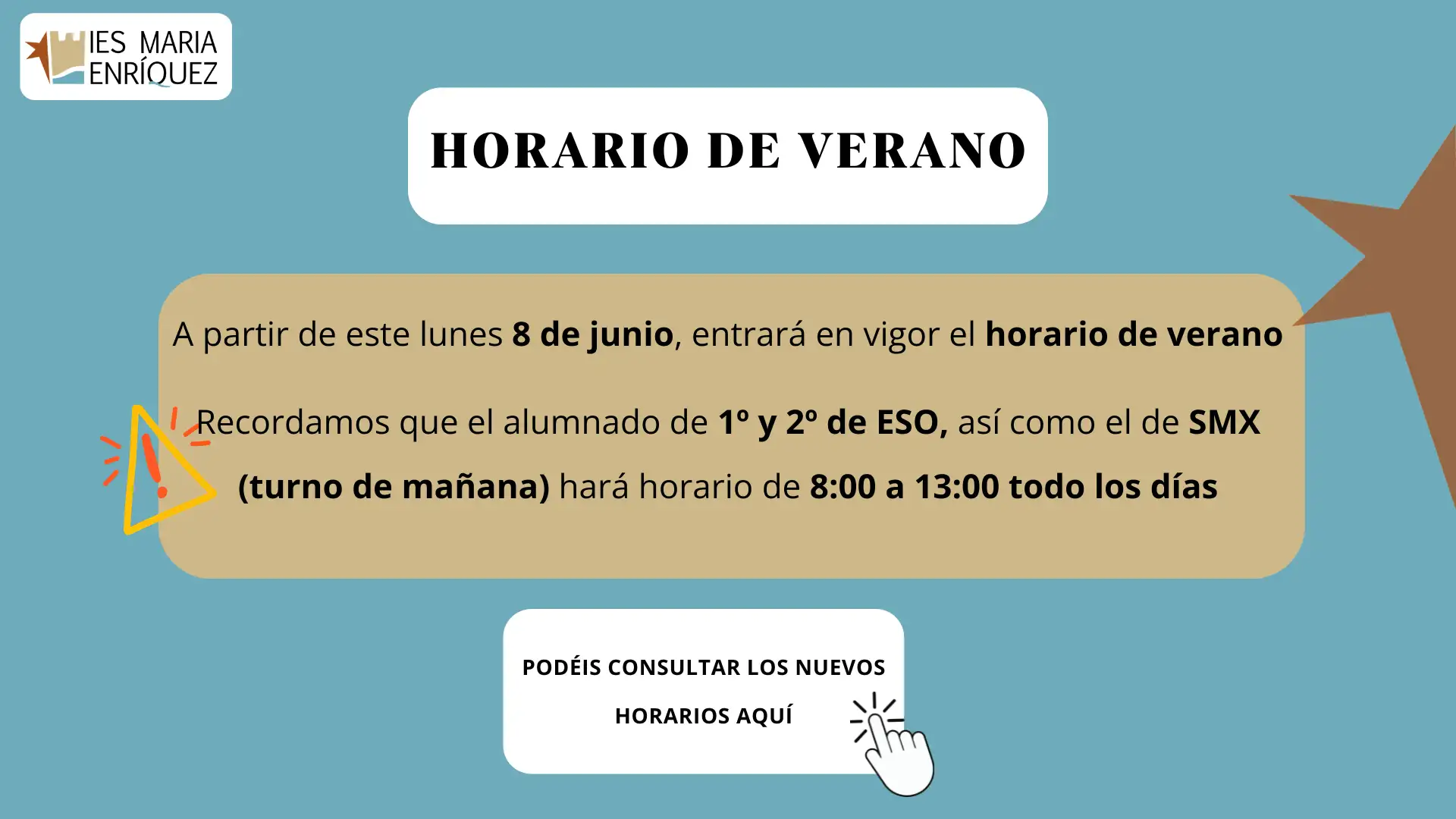HORARIO VERANO