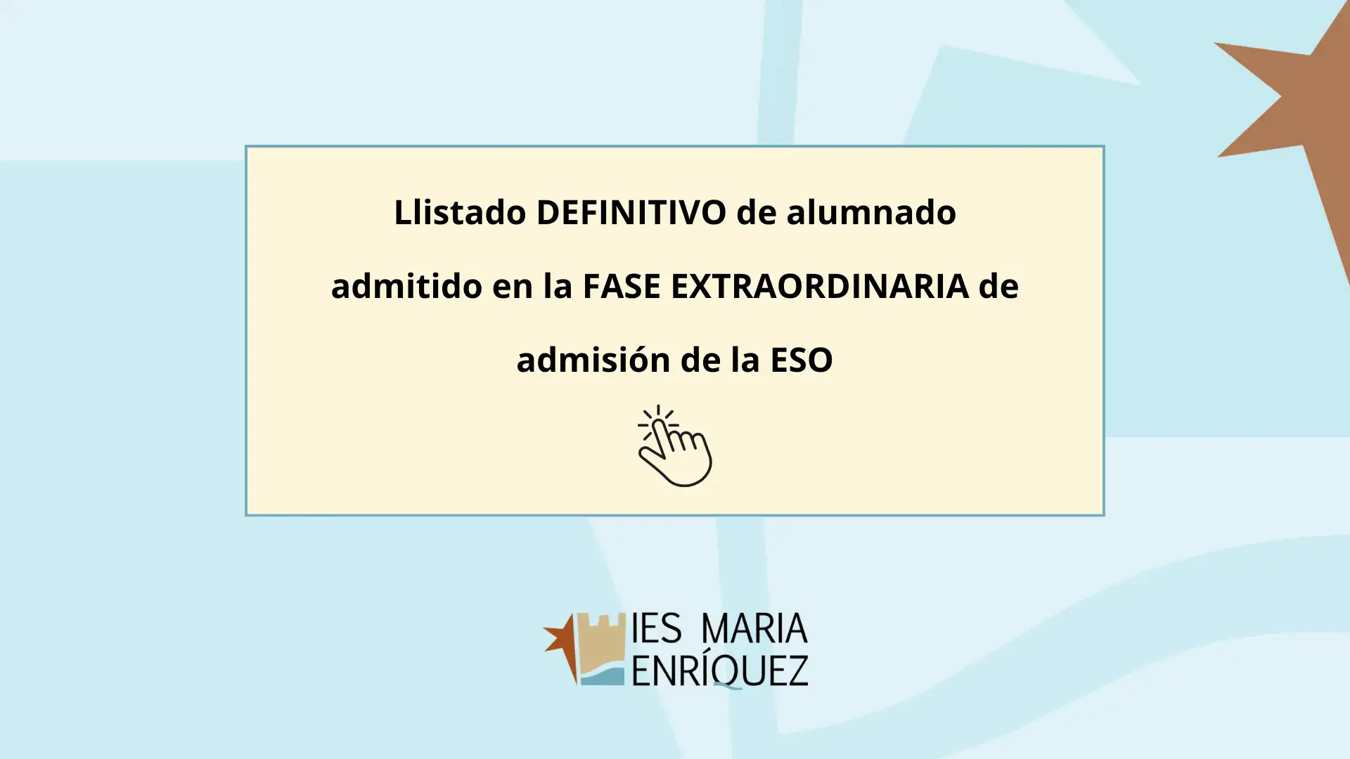 LLISTAT DEFINITIU D'ALUMNAT ADMÈS EN LA FASE EXTRAORDINÀRIA D'ADMISSIÓ DE L'ESO(1)