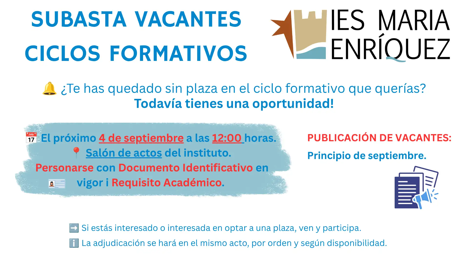 SUBHASTA VACANTES CICLES FORMATIUS(1)
