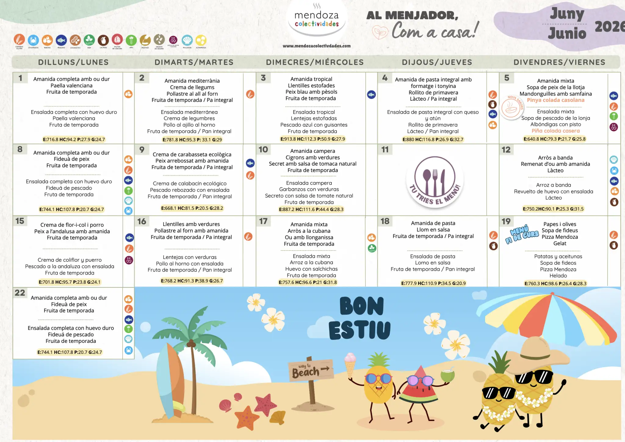 MENU JUNY