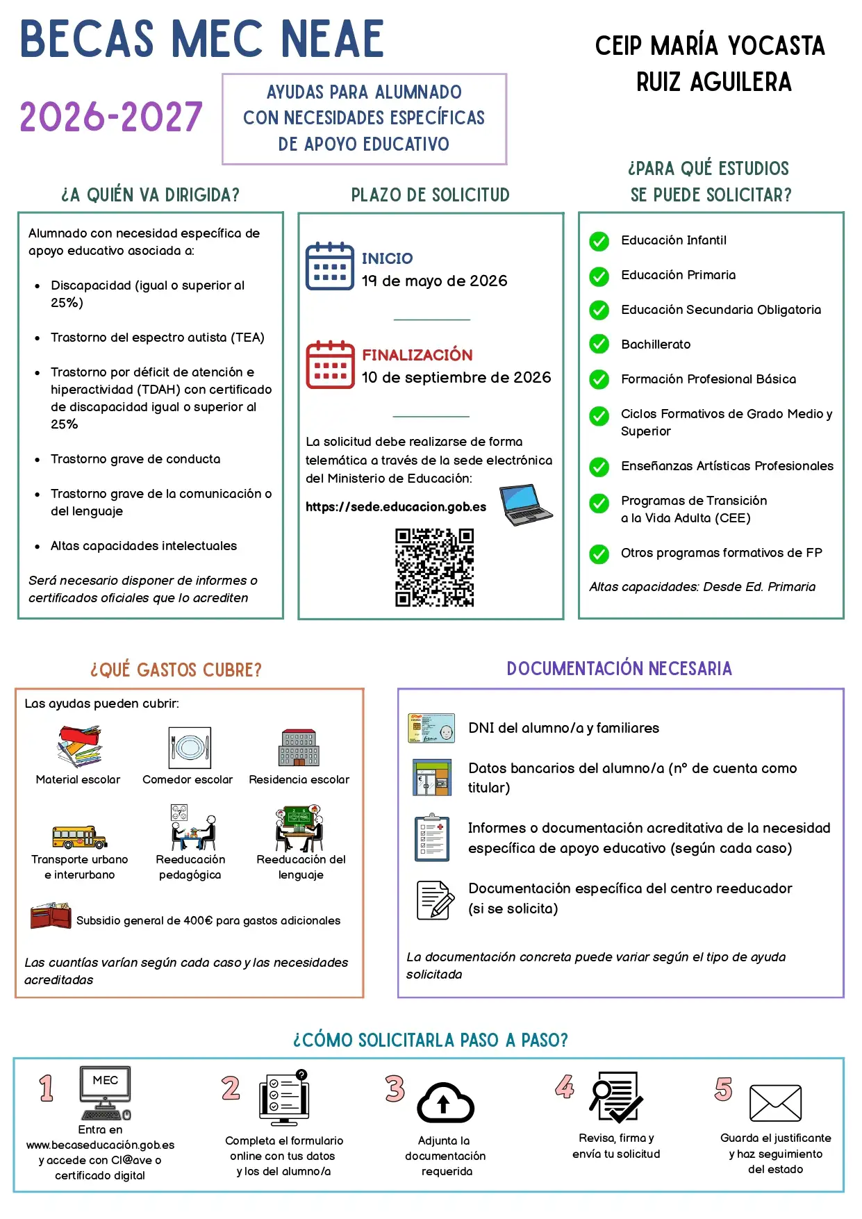 Infografía Beca MEC NEAE (Cast)