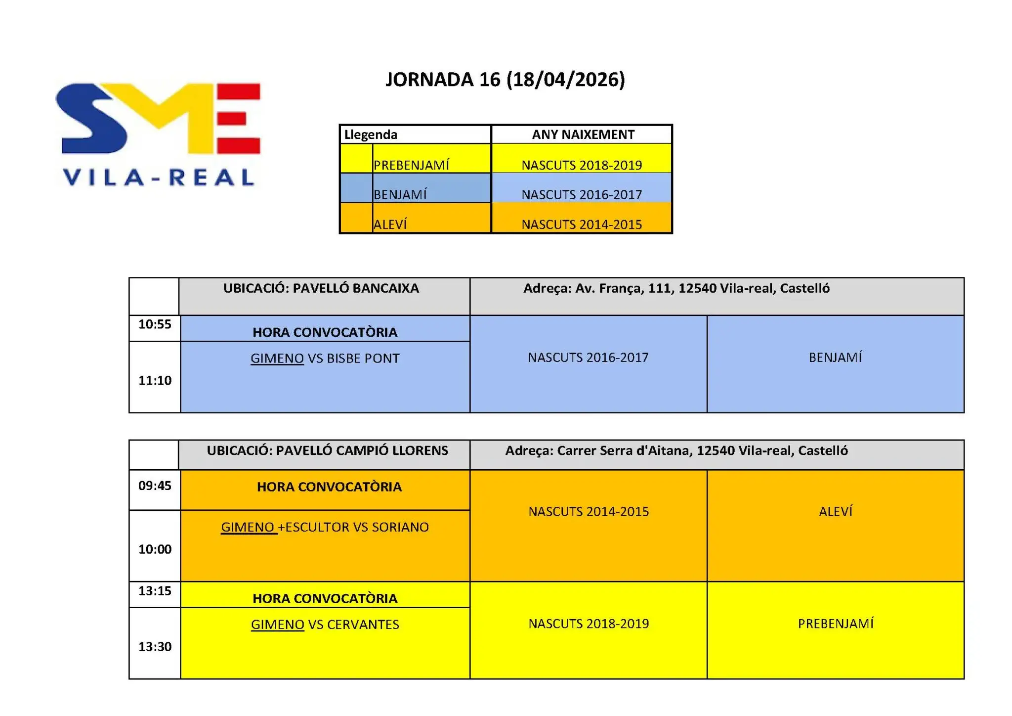 JORNADA 16 MULTIESPORT