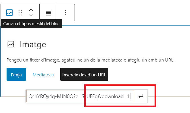 Imatge inserir URL Sharepoint 2