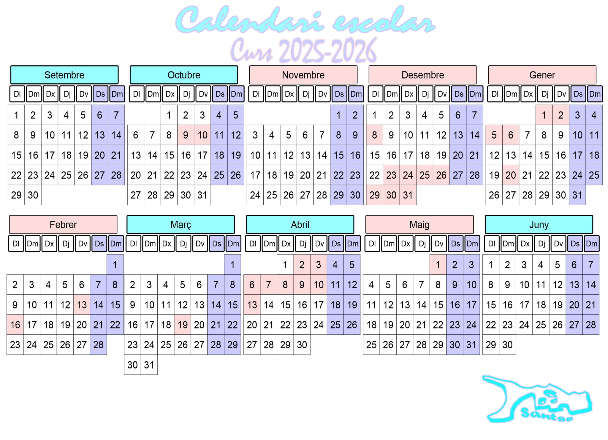 calendari alumnat calendari alumnat