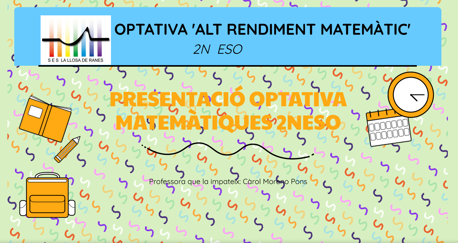 2n Alt Rendiment Matemàtic