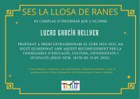 Premi extraordinari Lucas Garcia Bellver