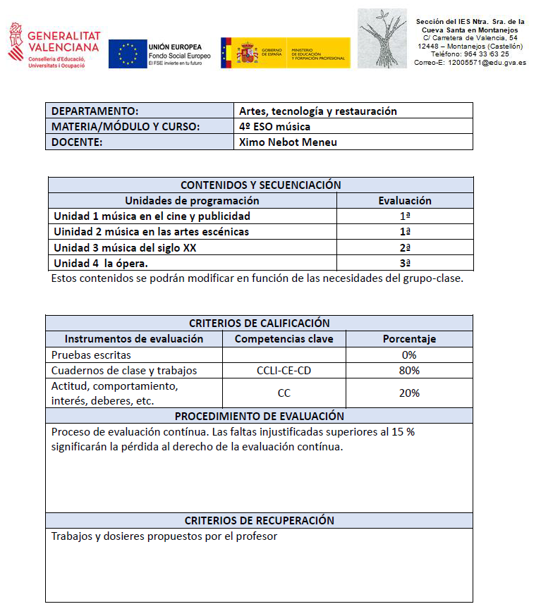 4 eso musica