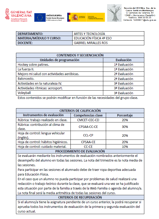 EF 4º ESO