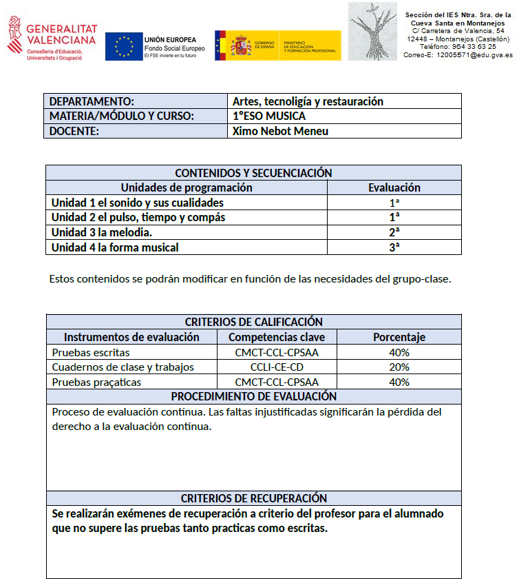 Musica 1eso