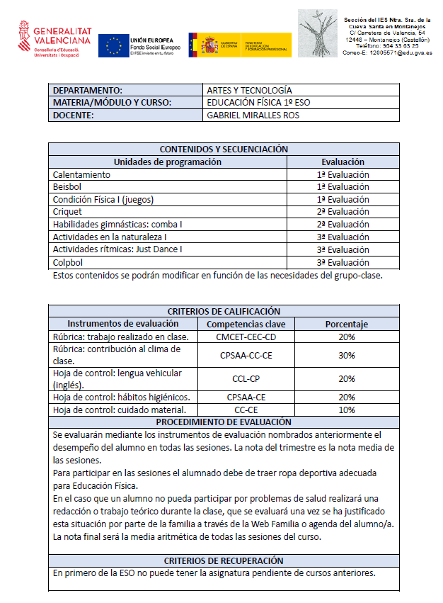 ef 1º eso