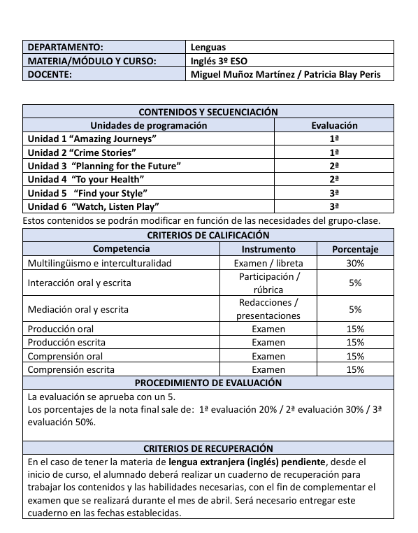 ingles 3 eso