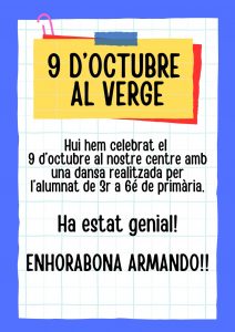 9 d'octubre al Verge